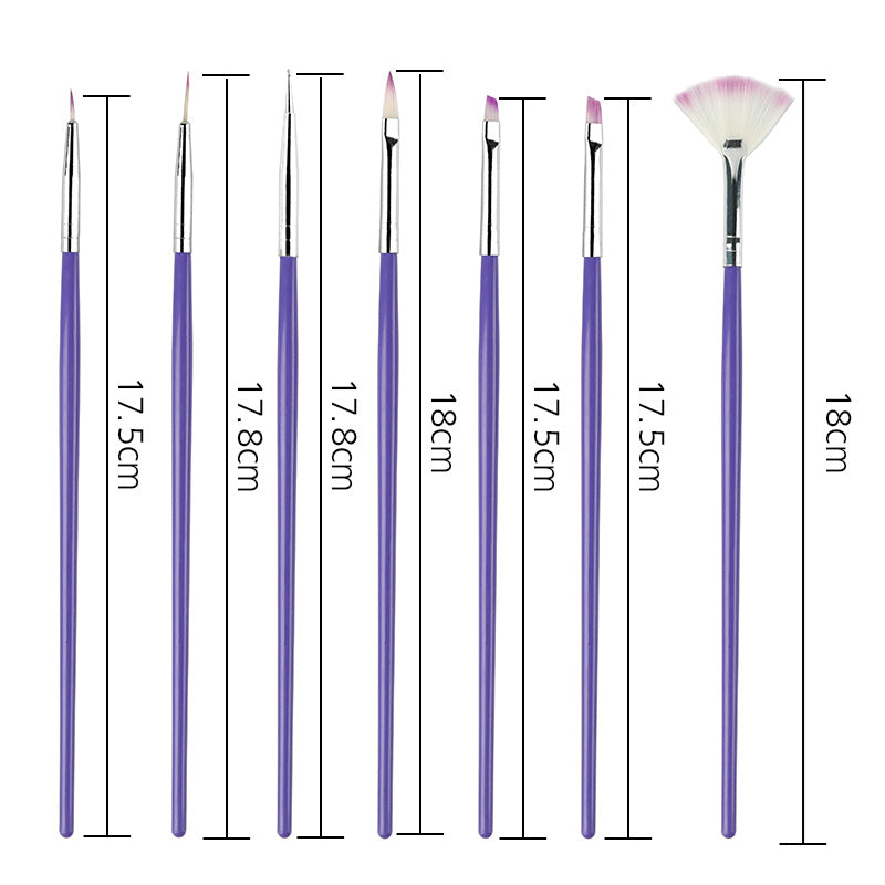 ROSALIND Nail Art Brushes For Gel Polish 7PCS/Set UV Dotting Painting Drawing Pen Nail Tip for Beauty Manicure Nails Accessoires
