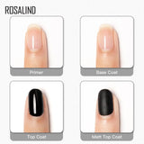 Rosalind Gloss Top Coat Base Coat Matte 15ML Nail Polish Base Set.