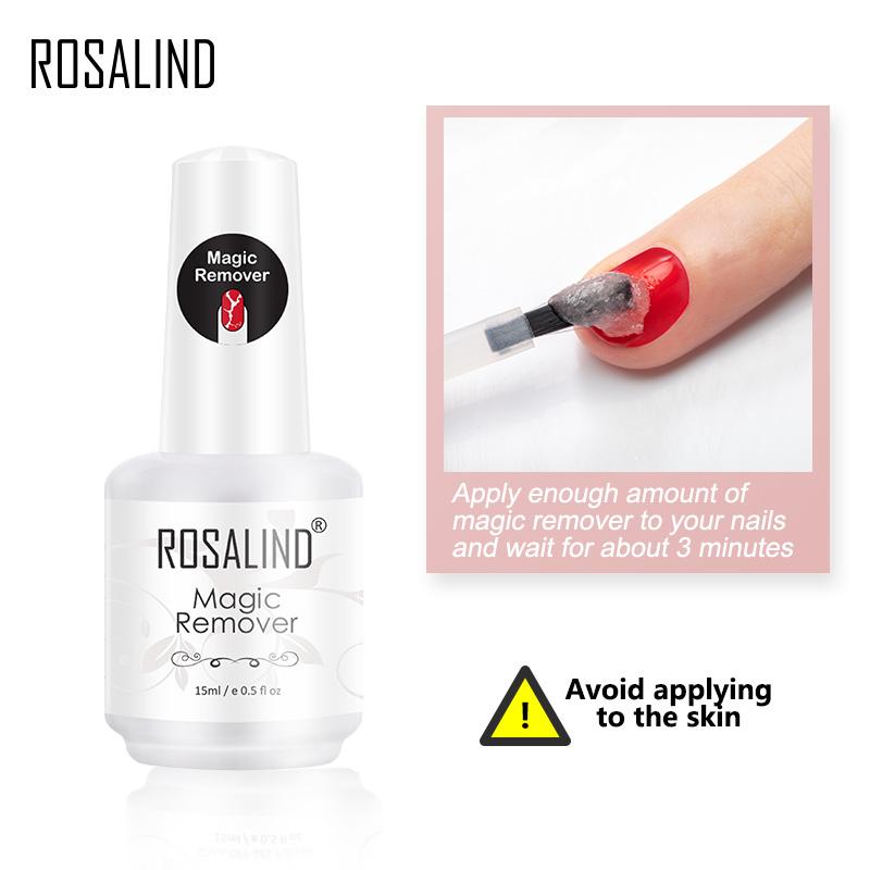 Rosalind 15ML Soak-Off Magic Remover Nail Gel Base Top Coat