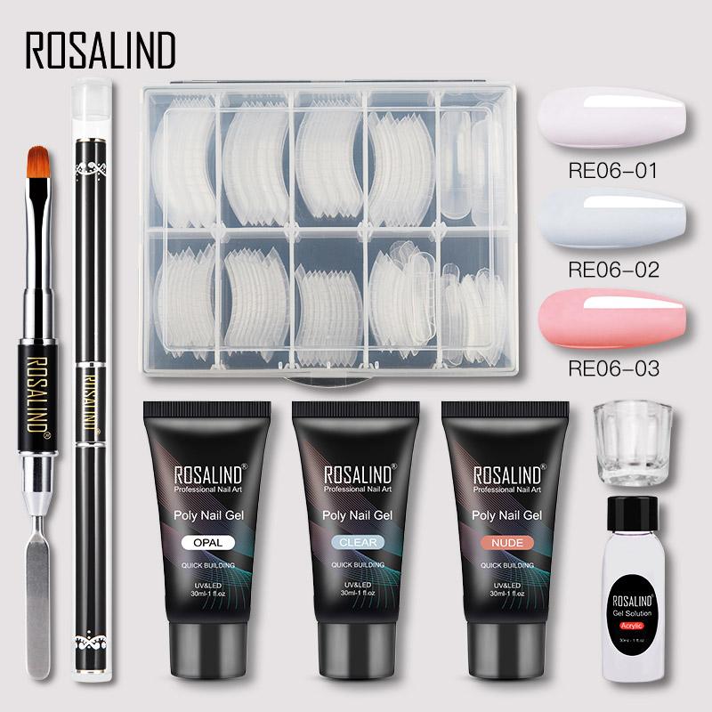30ML Trendy Easy DIY Nude Vernis Clear Opal Poly Nail Gel Kits.