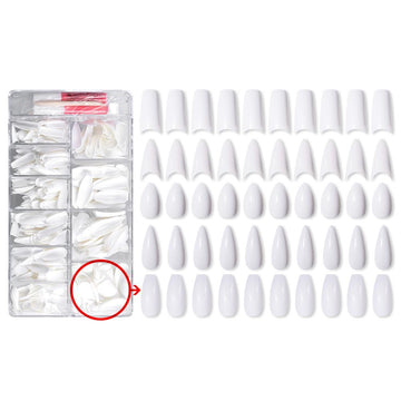 Rosalind 500pcs Fake Nails Half and Full Cover False Nail with Case and Tools