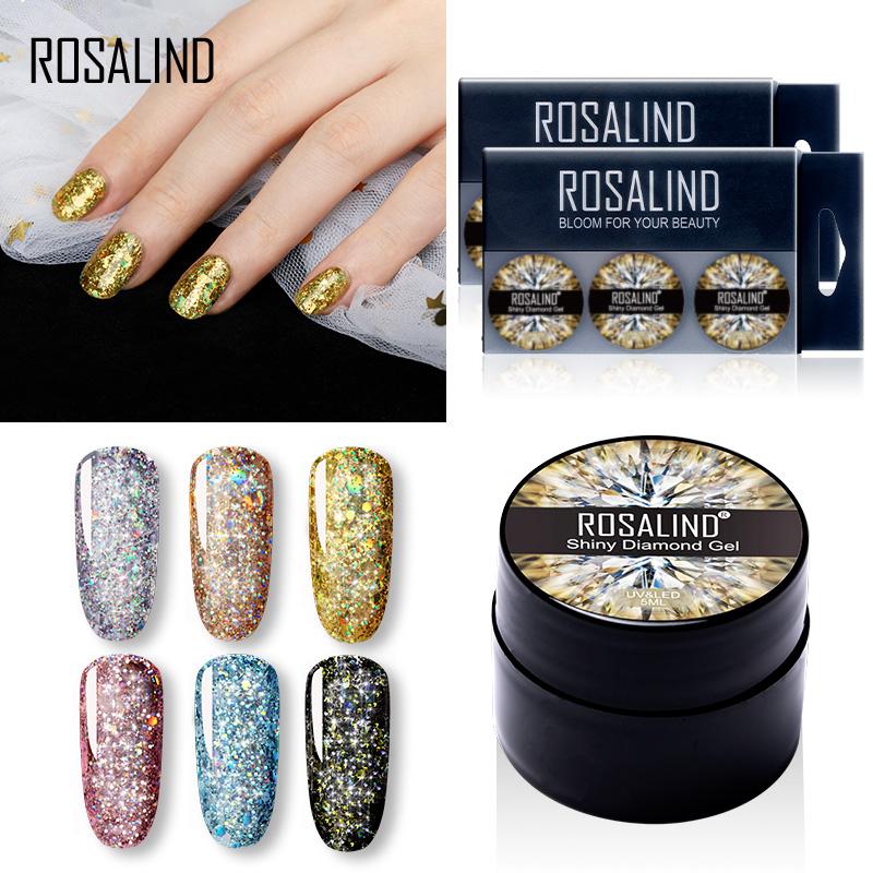 Rosalind Shiny Diamond Gel Kit 6PCS 5ML.
