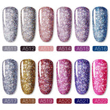 Rosalind Shiny Rainbow Nail Kit 12Pcs/Set 5ML.