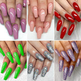 Rosalind 7ML 24Pcs Nail Gel Polish Set with No Wipe Base and Matte/Glossy Top Coat Vernis