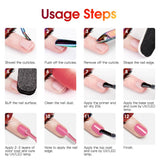 Rosalind 7ML 24Pcs Nail Gel Polish Set with No Wipe Base and Matte/Glossy Top Coat Vernis