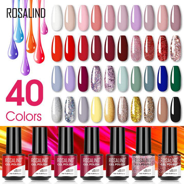 Rosalind 7ML 40 Colors Soak Off Starter Vernis Pure Gel Nail Polish