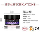 Rosalind Rosalind Nail Acrylic Powder 30g Profession Colored Acrylic Powder
