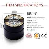 Rosalind Rosalind Shiny Diamond Nail Gel 8 Colors 5ML Gliter Nail Polish