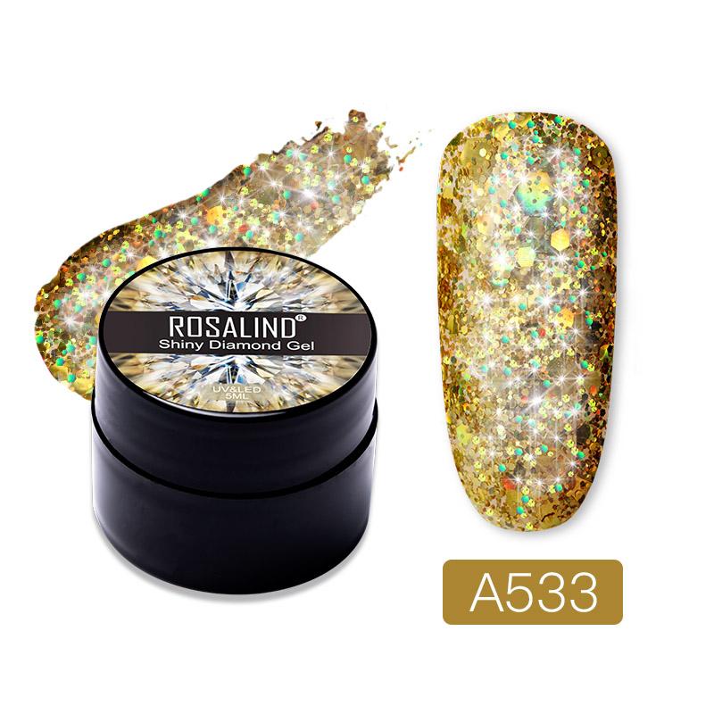 Rosalind Rosalind Shiny Diamond Nail Gel 8 Colors 5ML Gliter Nail Polish