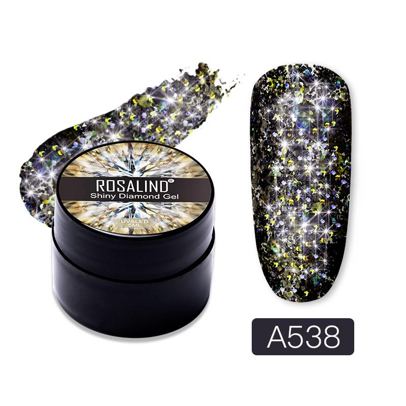 Rosalind Rosalind Shiny Diamond Nail Gel 8 Colors 5ML Gliter Nail Polish
