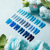 ROSALIND Soak Off 10 Color Blue Series Nail Gel Bright For Nail Art Design LED/UV Lamp RA