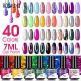 ROSALIND 6PCS SET 24 Styles Mini Soak Off Gel Polish Set Bright For Nail Art Design LED/UV Lamp
