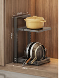 Kitchen Storage Rack,Adjustable Pot Storage Rack Under Cabinet, Kitchen Organization Storage