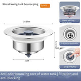 Kitchen Sink Strainers Stopper Sink Drain Basket Stainless Steel Mesh Filter Waste Hole Trap Strainer