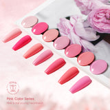 ROSALIND 16 Pink Series Colors 7ml Soak Off Gel Polish Bright For Nail Art Design LED/UV Lamp