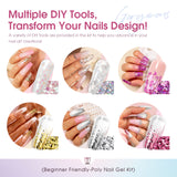 ROSALIND 34PCS Set With Tool Kits Ply Nail Gel Nail Art Design LED/UV Lamp Grinding Tool Set