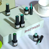 ROSALIND 8 colors Green Series 7ml Soak Off Gel Polish Bright For Nail Art Design LED/UV Lamp