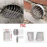 NEW Stainless Steel  Round  Rat-Proof Floor Drain Balcony Drainage Ditch Anti-Blocking Mesh Cover Garden Outdoor Rooftop Gutter Guard Floor Drain