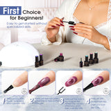 ROSALIND Cat Eye Gel Nail Polish - 12 Colors Cateye Gel Polish with Magnet Stick Sparkle Diamond Effect Soak Off UV Set Magic Magnetic Glitter Christmas Nail Art Collection Manicure Gift for Women