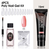 ROSALIND 15ML Poly Nail Gel Kit For Building Semi Permanent Nail Extension Gel All For Manicure Professional Nail Art Set Of Tools