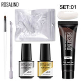 ROSALIND 15ML Poly Nail Gel Kit For Building Semi Permanent Nail Extension Gel All For Manicure Professional Nail Art Set Of Tools