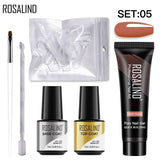 ROSALIND 15ML Poly Nail Gel Kit For Building Semi Permanent Nail Extension Gel All For Manicure Professional Nail Art Set Of Tools