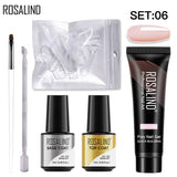 ROSALIND 15ML Poly Nail Gel Kit For Building Semi Permanent Nail Extension Gel All For Manicure Professional Nail Art Set Of Tools