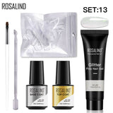 ROSALIND 15ML Poly Nail Gel Kit For Building Semi Permanent Nail Extension Gel All For Manicure Professional Nail Art Set Of Tools