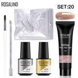 ROSALIND 15ML Poly Nail Gel Kit For Building Semi Permanent Nail Extension Gel All For Manicure Professional Nail Art Set Of Tools