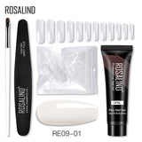 ROSALIND 15ML Poly Nail Gel Kit For Building Semi Permanent Nail Extension Gel All For Manicure Professional Nail Art Set Of Tools