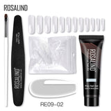 ROSALIND 15ML Poly Nail Gel Kit For Building Semi Permanent Nail Extension Gel All For Manicure Professional Nail Art Set Of Tools