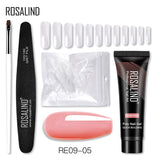 ROSALIND 15ML Poly Nail Gel Kit For Building Semi Permanent Nail Extension Gel All For Manicure Professional Nail Art Set Of Tools