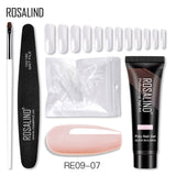 ROSALIND 15ML Poly Nail Gel Kit For Building Semi Permanent Nail Extension Gel All For Manicure Professional Nail Art Set Of Tools