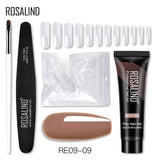 ROSALIND 15ML Poly Nail Gel Kit For Building Semi Permanent Nail Extension Gel All For Manicure Professional Nail Art Set Of Tools