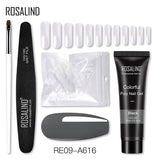 ROSALIND 15ML Poly Nail Gel Kit For Building Semi Permanent Nail Extension Gel All For Manicure Professional Nail Art Set Of Tools