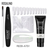 ROSALIND 15ML Poly Nail Gel Kit For Building Semi Permanent Nail Extension Gel All For Manicure Professional Nail Art Set Of Tools