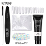 ROSALIND 15ML Poly Nail Gel Kit For Building Semi Permanent Nail Extension Gel All For Manicure Professional Nail Art Set Of Tools