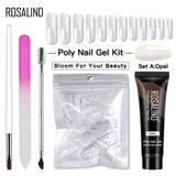 ROSALIND 15ML Poly Nail Gel Kit For Building Semi Permanent Nail Extension Gel All For Manicure Professional Nail Art Set Of Tools