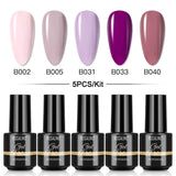 Mini 5ml Nail Polish Gel 2/4/5/6/8PCS Set SLA
