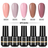 Mini 5ml Nail Polish Gel 2/4/5/6/8PCS Set SLA