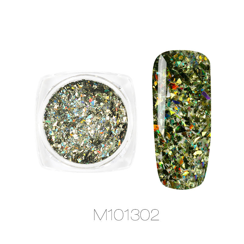 0.5g Mirror Colorful Chrome Nail Polvere