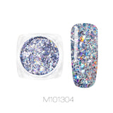 0.5g Mirror Colorful Chrome Nail Polvere