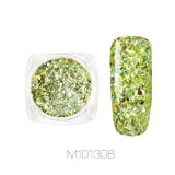 0.5g Mirror Colorful Chrome Nail Polvere