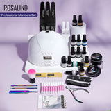 Rosalind Nail Kits Starter Set acrilico 12 PCS Gel Nail Set con lampada smalto per unghie