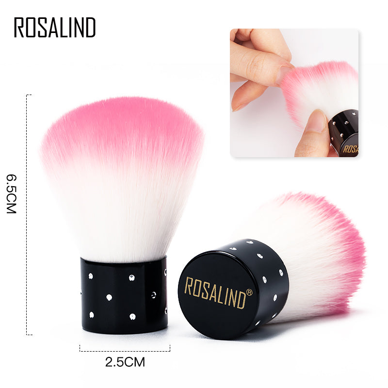 ROSALIND Nail Cleaning Nail Brush Tools Remove Dust Powder Brush Manicure Pedicure Clean Brush for Nail Care