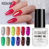 ROSALIND Flash Deal Crackle Gel Nail Polish For Nail art manicure Set Air dry nail polish Need Base Color Gel Varnishes Lacuqer