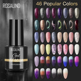 ROSALIND Mini Soak Off 4pcs Set In One Kit Gel Polish Bright For Nail Art Design LED/UV Lamp