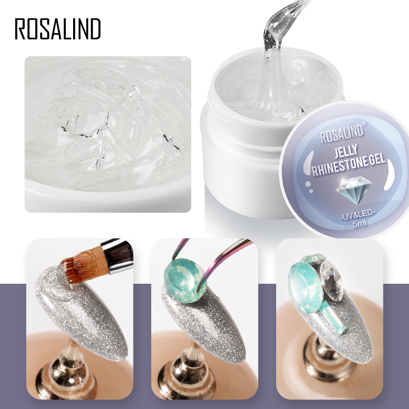 Rosalind 5ml No Wipe Nail Gel Rhinestone Strong Adhesive Glue
