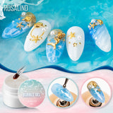ROSALIND Bubble Gel Varnish Set Blossm Water Painting Gel Nail Polish Hybrid Lacquer Top Base For Nail Art Manicure Kit