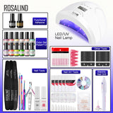 ROSALIND Gel Polish Nail Kits Professional Manicure Set For Nail Art Design LED/UV Lamp